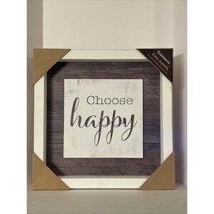 Choose Happy Wall Art Wood Allen Roth 11"X 11"X 1.25" BRAND NEW
